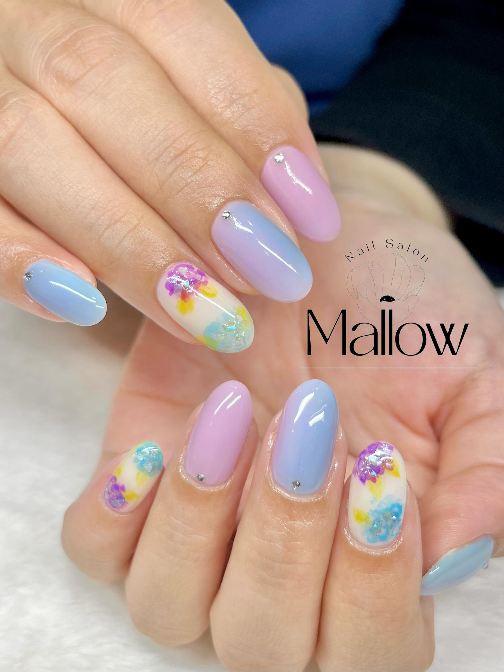 ふんわりパステルと紫陽花ネイル✨